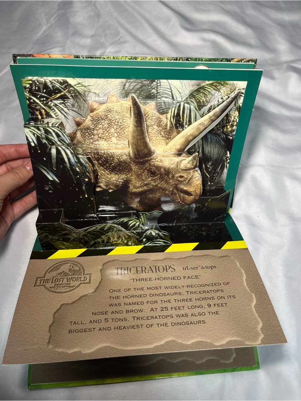 Vintage 1997 Jurassic Park The Lost World Pop-Up Book HC Landoll’s Rare